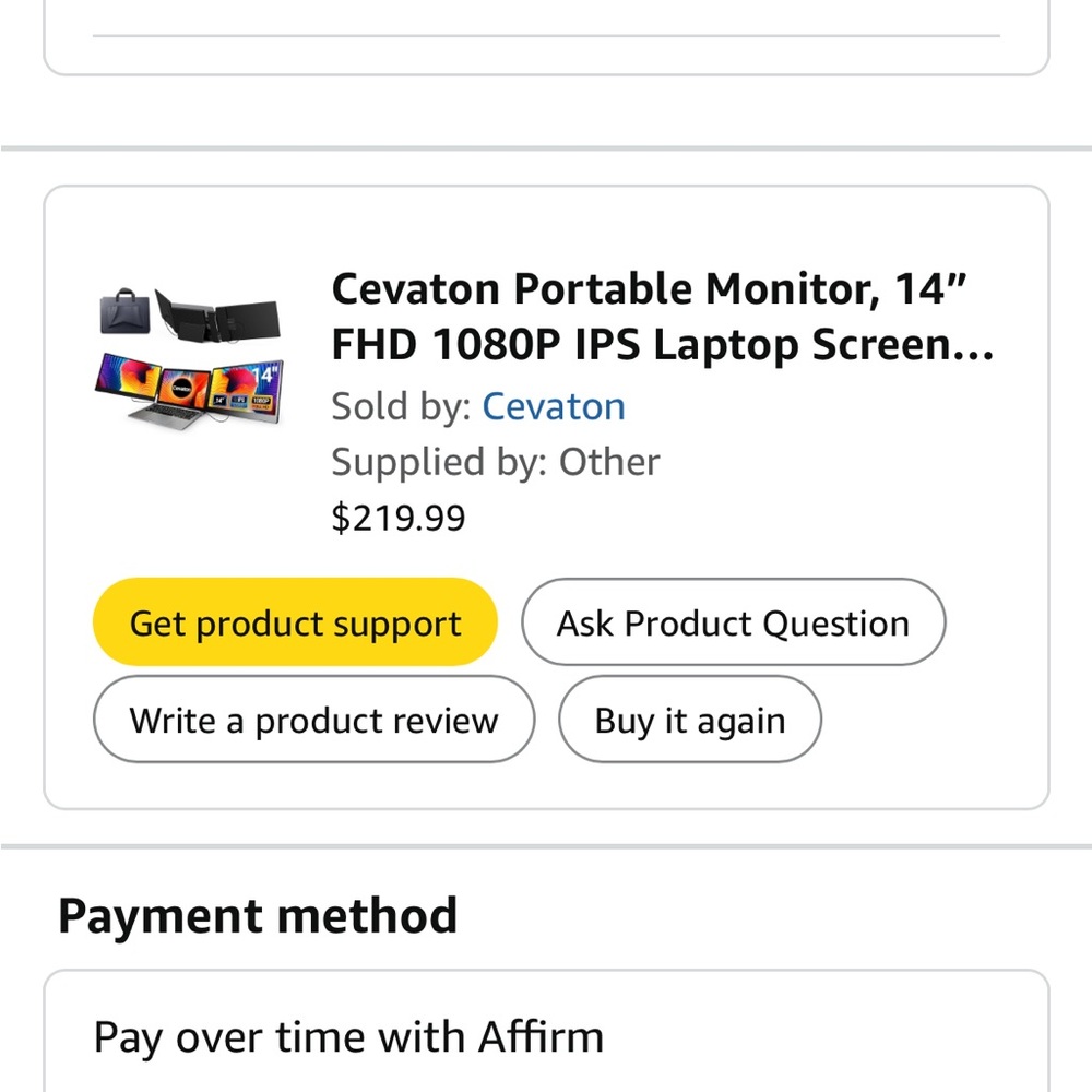 Cevaton Portable Monitor 14" FHD 1080P IPS